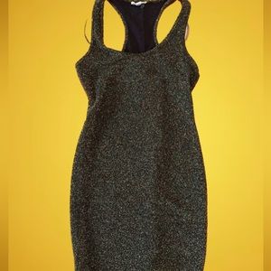 Shiny Gold Stretchy Mini Dress